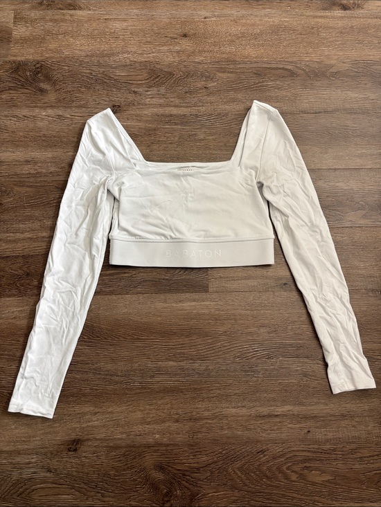Babaton Tops - women’s white babaton cropped long sleeve